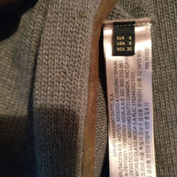 Massimo Dutti Gray WOOL+CASHMERE+ANGORA Cape Poncho Pullover w/Measurements - Picture 10 of 14